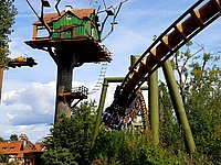 Ausschnitt einer Achterbahn